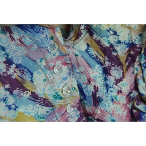 Vintage Small Dress Floral Ruffle Coquette Handmade 30s Cottagecore Dainty - Picture 4 of 12